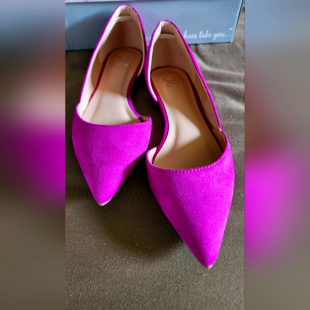 JC Fushia Flats size 8 $13